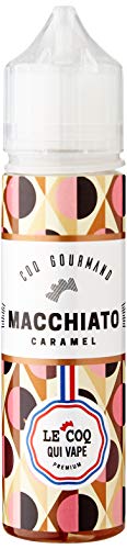 LE COQ QUI VAPE E-liquide pour cigarette électronique, Macchiato caramel Sans nicotine ni tabac