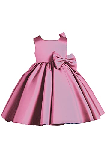 QIUBITE 女の子ワンピース 子供服 赤い色 大きなリボン 長い金 ドレス レース スリーブ パーティー 祝日 日常着 QIUBITE 女の子ワンピース 子供服 赤い色 大きなリボン 長い金 ドレス レース スリーブ パーティー 祝日 日常着