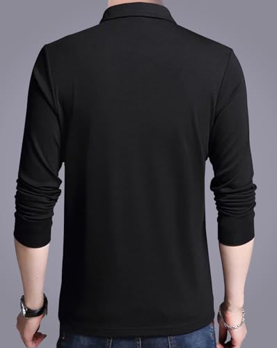 Image of Noble Monk Men's Polycotton Regular Fit Full Sleeves Polo T-Shirt