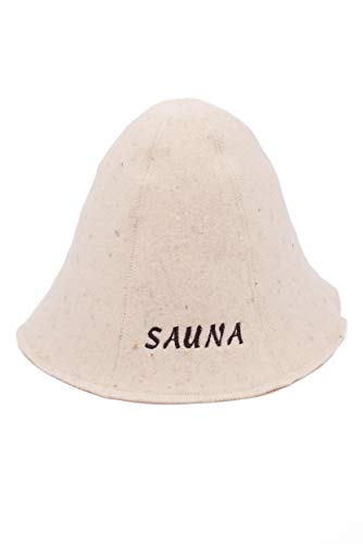 Ger3as Chapeau de sauna 100 % laine avec broderie pour homme et femme - Qualité supérieure (sauna) Cover