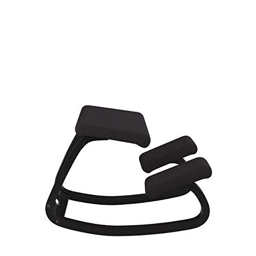 Varier Variable Balans Original Kneeling Chair Designed By Peter Opsvik (Black Revive Fabric With Black Ash Base) #TOP2