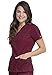 Dickies Womens GenFlex Junior-Fit V-Neck Scrub Shirt, Wine, Large