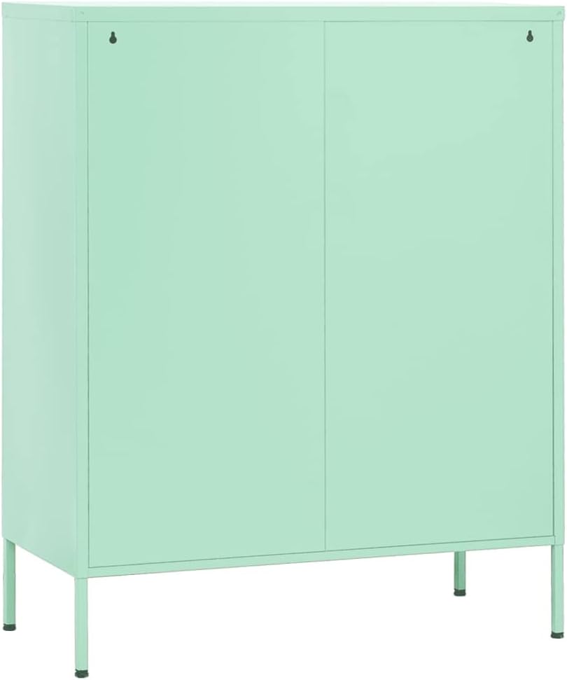 File Cabinet Organizer, Locker Cabinet ​with Compartments, Bookshelf Bookcase Storage Cabinet, for Living Room Home Office, Storage Cabinet Mint 31.5"x13.8"x40" Steel