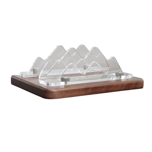Support en bois pour 4 ordinateurs portable vertical organisateur de bureau en noix et ABS