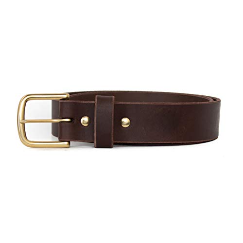 Nicks Boots Leather Work Belt, Handmade In Spokane Wa Usa (Walnut Brown, 34") #TOP1