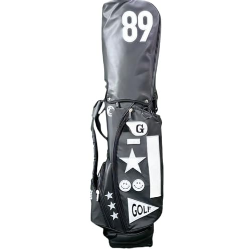 Farigrut キャディバッグ PUレザー スポーツゴルフバッグ メンズゴルフバッグ レディースゴルフバッグ キャディバッグ スポーツゴルフバッグ ゴルフバッグ スタンドバッグ トロリーバッグ タグバッグ 男女兼用 防水 軽量ゴルフバッグ 防水性と耐摩耗