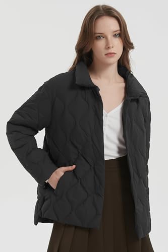 Orolay Women's Oversized Puffer Jacket Lightweight Quilted Down Coat Water Repellent Casual Outerwear3