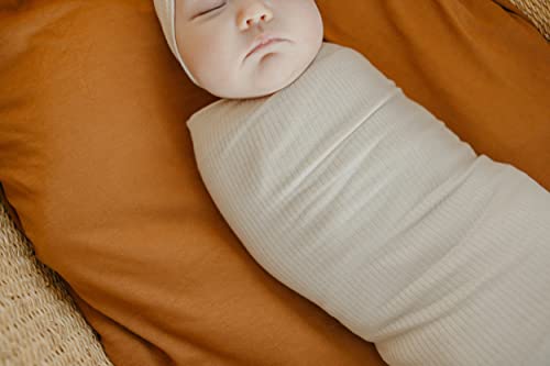 Image of Copper Pearl Swaddle Blankets for Newborns | Soft Stretchy Receiving Blankets for Boys and Girls | Large 46 x 46 Inch Baby Blankets | Lightweight and Breathable Swaddles | Moonstone