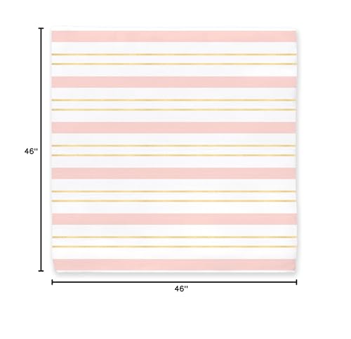 Image of SwaddleDesigns Cotton Muslin Swaddle Blanket, Receiving Blanket for Baby Girls, Best Registry Gift, 46x46 inches, Pink Serenity Stripes
