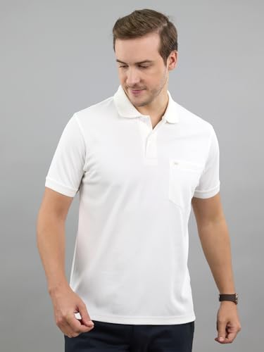 Image of Monte Carlo Mens Regular Fit Half Sleeve Solid Polo Neck T-Shirt (Pack of 1)