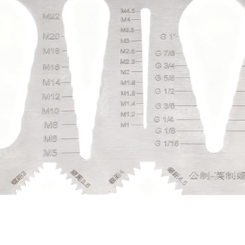 Medidor de tornillos de acero inoxidable contra roscas defectuosas en mecánica y reformas 7