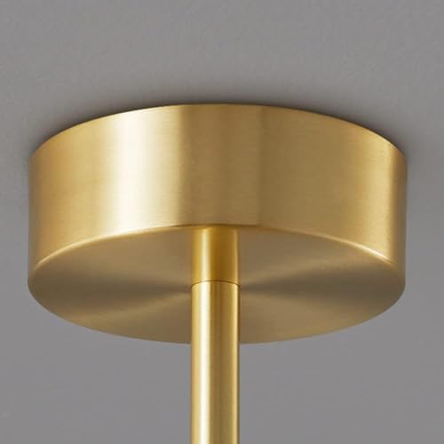 Lustre en cuivre de salon avec plafonnier LED E27 à intensité variable - 6
