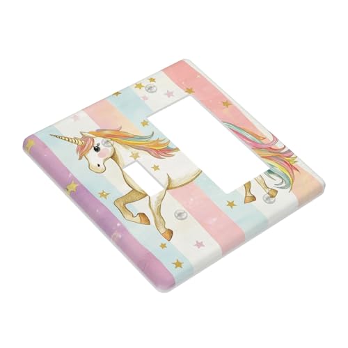 Couvertures de prise licorne interrupteur plaque murale - 4