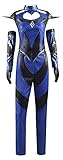 HongChang Kombat Kitana Uniform Cosplay Costume MK Game Halloween Fighting Suits Adult Women Outfits Full Set (X-Large, Kitana Uniform)