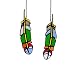 HAOSUM Stained Glass Window Hangings Set of 2 Stained Glass Feather Colored Glass Suncatchers Hanging Ornament for Wall, Window，Car and Party Decoration and Gift Idea