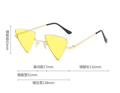 Vintage Triangle Sunglasses In Retro Metal Rim Outdoor Casual Shades Women2