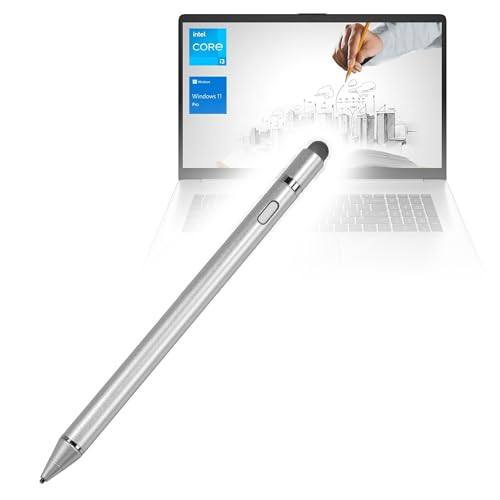 BoxWave Stylus Pen Compatible with HP Laptop 17 Business 2025 (17.3 in) - AccuPoint Active Stylus, Electronic Stylus with Ultra Fine Tip - Metallic Silver