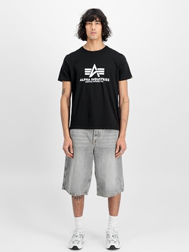Alpha Industries Basic T 2 Pack T-Shirt für Herren Black/White – Ansicht 3