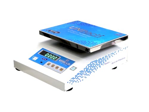 Image of UNItech Digital Electronic Weighing Scale: Precise 30 KG Capacity with 01gm Accuracy and 200*250 mm Platter Size