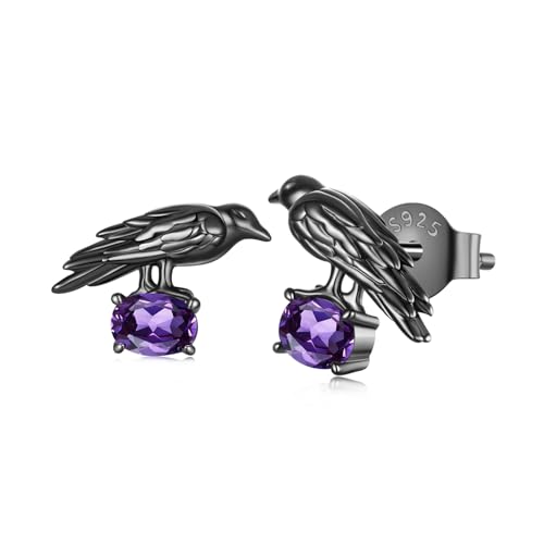 Boucles d'oreilles Halloween pour femmes en argent squelette