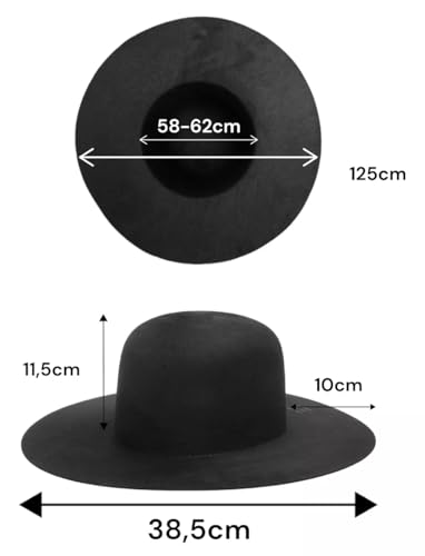 Chapéu Floppy Cata Ovo Tradicional Caminhoneiro Aba Larga Unissex Sol Praia (BR, Alfa, Único, Preto)