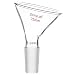 stonylab Glass Oblique Funnel 60 Offset Borosilicate Glass Powder Funnel with 24/40 Standard Joint for Laboratory Materials Supplementing, 75 mm