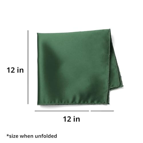 Image of tiemart Solid Color Pocket Squares for Men | For Suits, Perfect for Wedding Parties, 12 x 12 inch / 30 x 30 cm