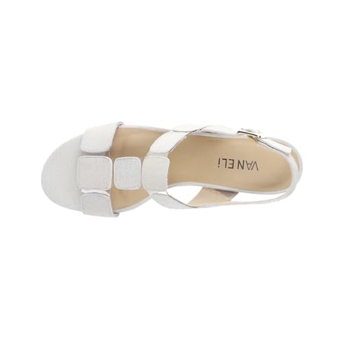 VANELi Womens Hatty T-Strap Metallic Casual Sandals Casual Low Heel 1-2" - Off White4