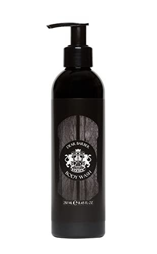 Dear Barber Body Wash, fórmula de larga duración, limpia y suaviza la piel, gel de baño hidratante, sutilmente perfumado, 250 ml