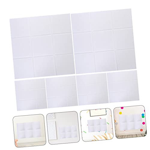 Paneles acústicos absorbentes de sonido ibasenice 6 piezas, autoadhesivos, para aislamiento acústico, paneles para pared, decorativos para dormitorio y oficina, material de fieltro blanco, fácil de instalar miniatura 2
