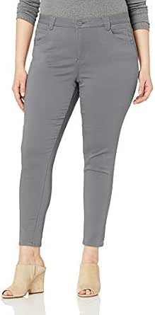 Democracy Women's Plus-Size Ab Solution Jean - High Rise Straight Leg, Tummy Control