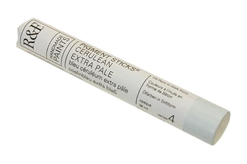 R&F Handmade Paints - Professional Oil Pigment Stick, Cerulean Extra Pale, 38 ml