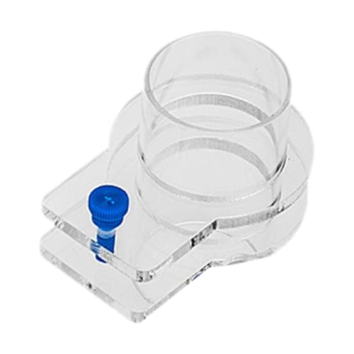 MFMEXUL Acrylic Fish Feeder, Clear Fish Feeding Ring, Heavy Duty Hanging Aquarium Feeding Ring for Betta and, 50mm