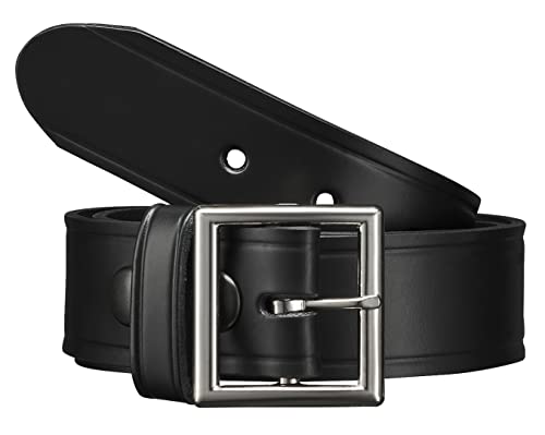 Perfect Fit 1.5 Inch Garrision Genuine Leather Belt American Made Black Leather and Chrome Buckle