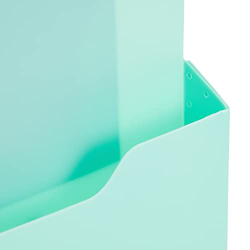 Porte-documents magnétique mural rangement de bureau aimanté bleu sarcelle x2