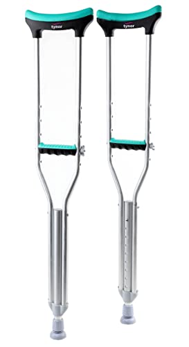 Tynor Auxiliary Crutch, Silver, Large, 1 Pair