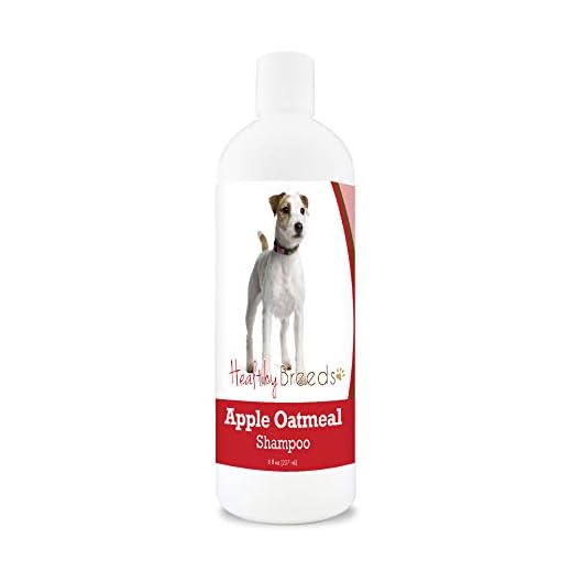 Healthy Breeds Parson Russell Terrier Apple Oatmeal Dog Shampoo - All Natural, Tearless & Hypoallergenic Cleanser & Conditioner - Best for Dry, Itchy or Irritated Skin - 8 oz