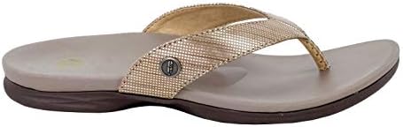 REVITALIGN Women's Flip-Flop, Bronze Gold, 9 | Image 1