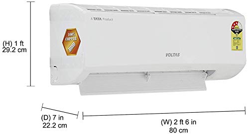 Image of Voltas 1 Ton 3 Star Non-Inverter Split AC (SAC 123 DZX, White)