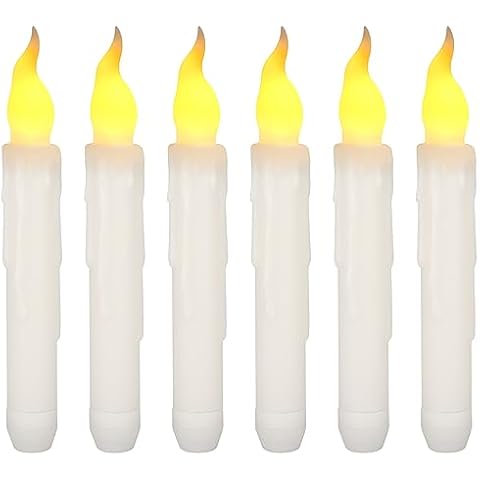 Teynewer 6PCS Battery Operated Taper Candles Cover