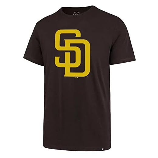 MLB Men's Imprint Match Team Color Primary Logo Word Mark T-Shirt (San Diego Padres Browns, Small)