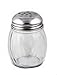 Update International SK-RPF New 6 oz. Swirl Glass Cheese Shaker, Pepper Spice Shaker with Perforated Stainless Steel Lid (Pack of 2)