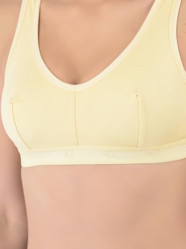 Image of Softline Women's 100% Cotton Wired Non-Padded Molded Sports Bra Combo | High-Support & Breathable Activewear | Soft & Durable for Workouts & Everyday Wear (Pack of 2)