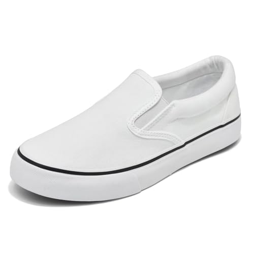 Low Top Slip on Casual Canvas Shoes for Women Comfortable Lightweight Classic Fashion Sneakers Popular 2026 Zapatillas Casual De Lona De Moda para Hombre Y Mujer White