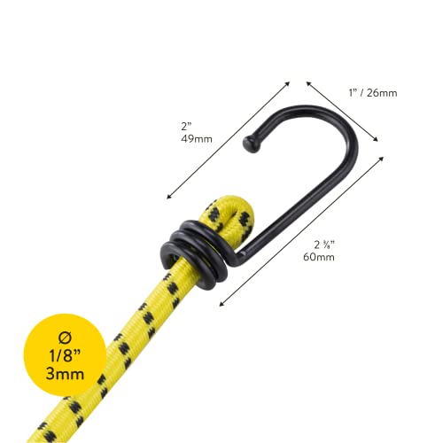 PRETEX Spanngurte mit Haken, 12-teiliges Set – mit Haken in 4 Längen – strapazierfähige, mehrfarbige Gepäckgurte