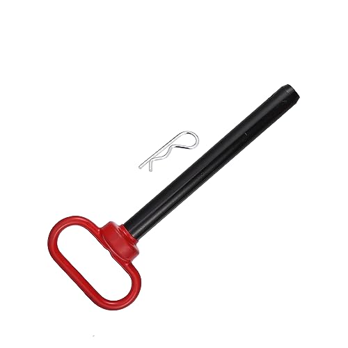 Crochet de traction X AUTOHAUX rouge anti-vibration avec axe de 3/4 pouce