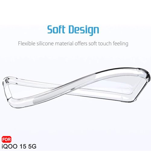 Image of TheGiftKart Crystal Clear Back Cover Case for iQOO 15 5G | Shockproof Soft TPU Case | Cushioned Edges for Ultimate Protection Back Cover Case for iQOO 15 5G (TPU, Transparent)