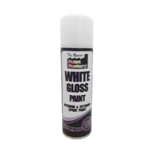 2 X White Gloss Spray Paint Interior & Exterior 250ml Can