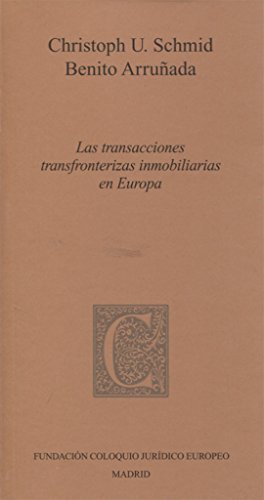 Portada de Las transacciones transfronterizas inmobiliarias en Europa