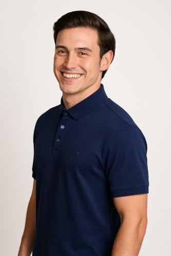 Camiseta polo para hombre de algodón Supima mercerizado – suave, transpirable y de calidad premium, corte clásico miniatura 2